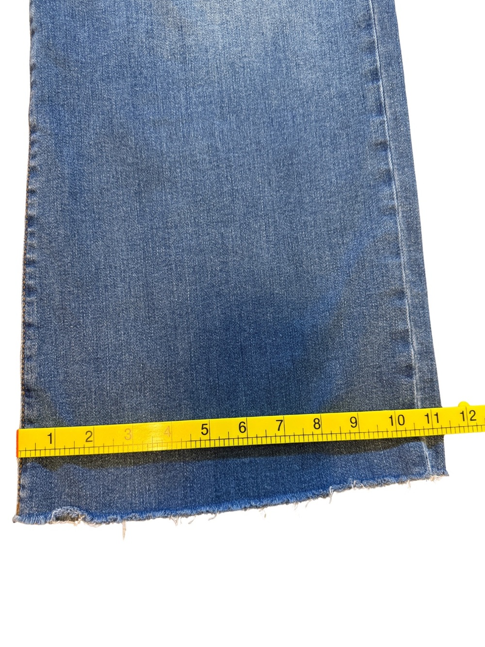 KUT from the Kloth Meg High Rise Fab Ab Wide Leg Size 10 Raw Frayed Hem - Picture 3 of 9